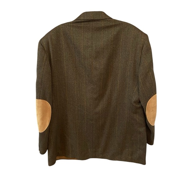 EVAN PICONE MEN’S BLAZER Wool Tweed Sports Coat Leather Elbow Patches Size 44R - Picture 3 of 13